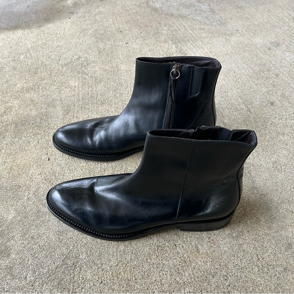 Donald Pliner Ryan Calf Leather Boot Black Size 9 Men - Picture 2 of 8